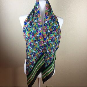 Morgan Taylor Women's Silky Multi-colored Floral Scarf